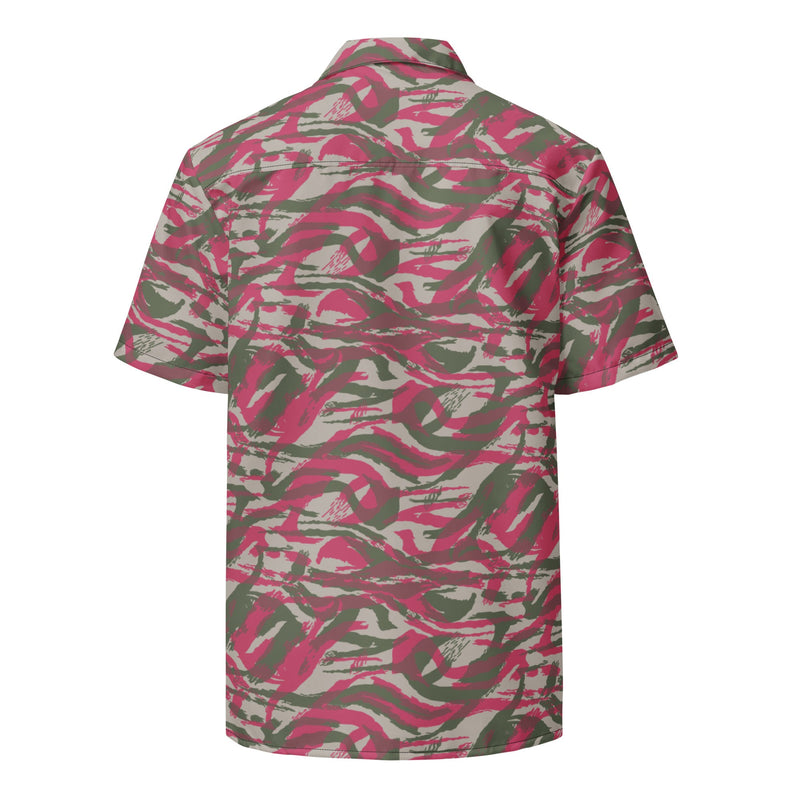 Lizard Red Syrian CAMO Unisex Short-Sleeve Button Shirt - Button-Up