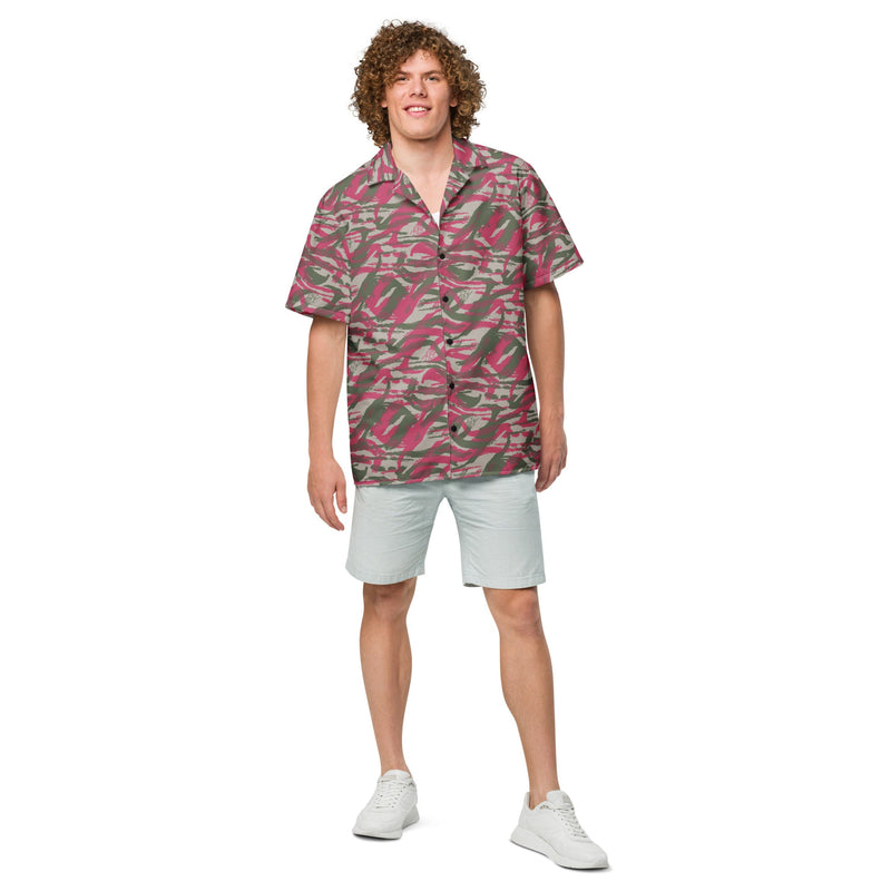 Lizard Red Syrian CAMO Unisex Short-Sleeve Button Shirt - Button-Up