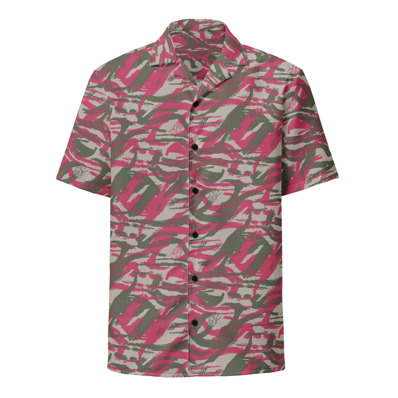 Lizard Red Syrian CAMO Unisex Short-Sleeve Button Shirt - Button-Up