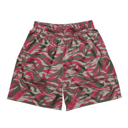 Syrian Lizard Red CAMO Unisex mesh shorts - 2XS - Mesh Shorts