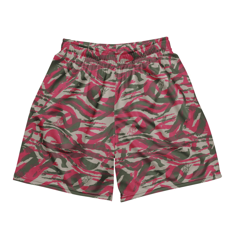 Lizard Red Syrian CAMO Unisex Mesh Shorts - 2XS