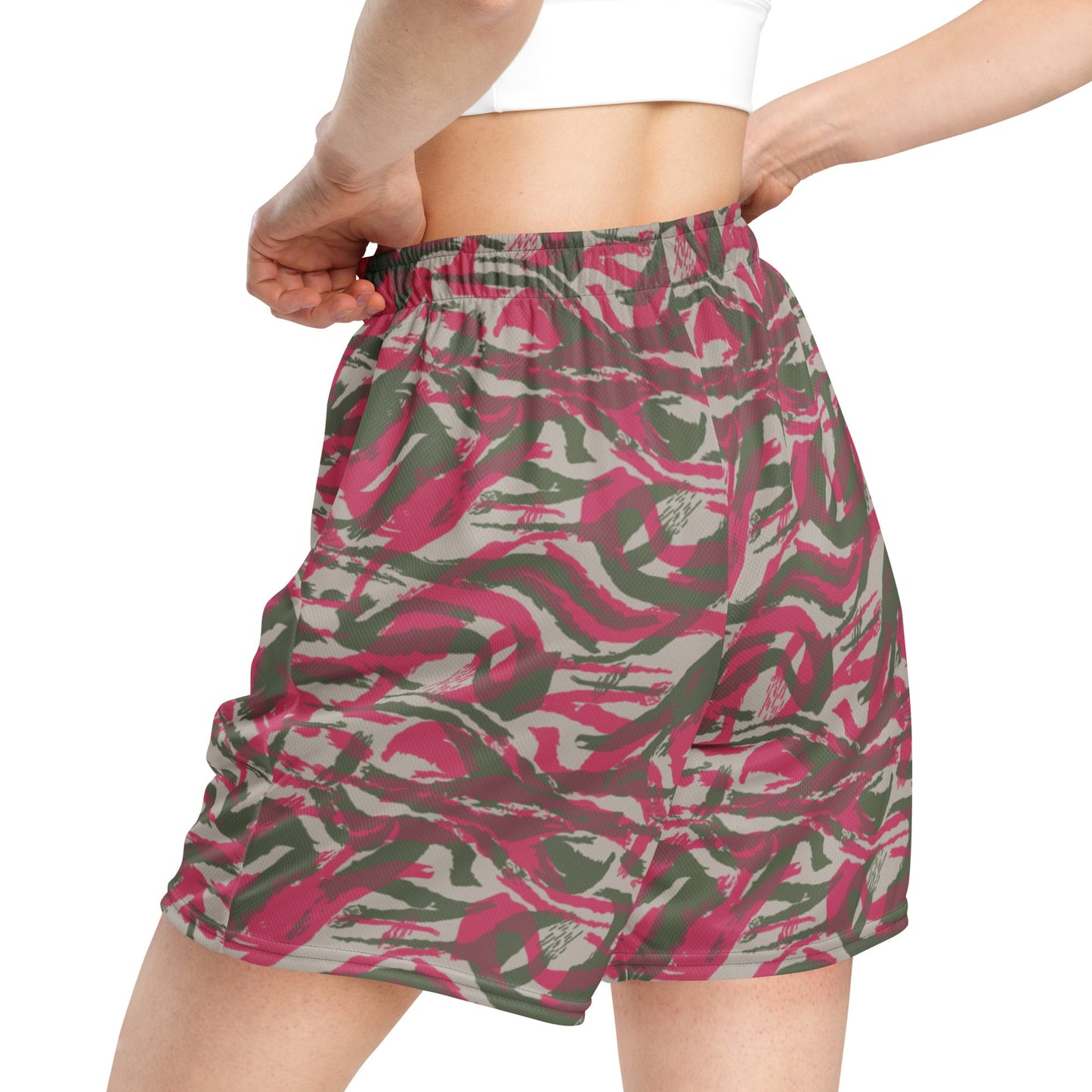Syrian Lizard Red CAMO Unisex mesh shorts - Mesh Shorts