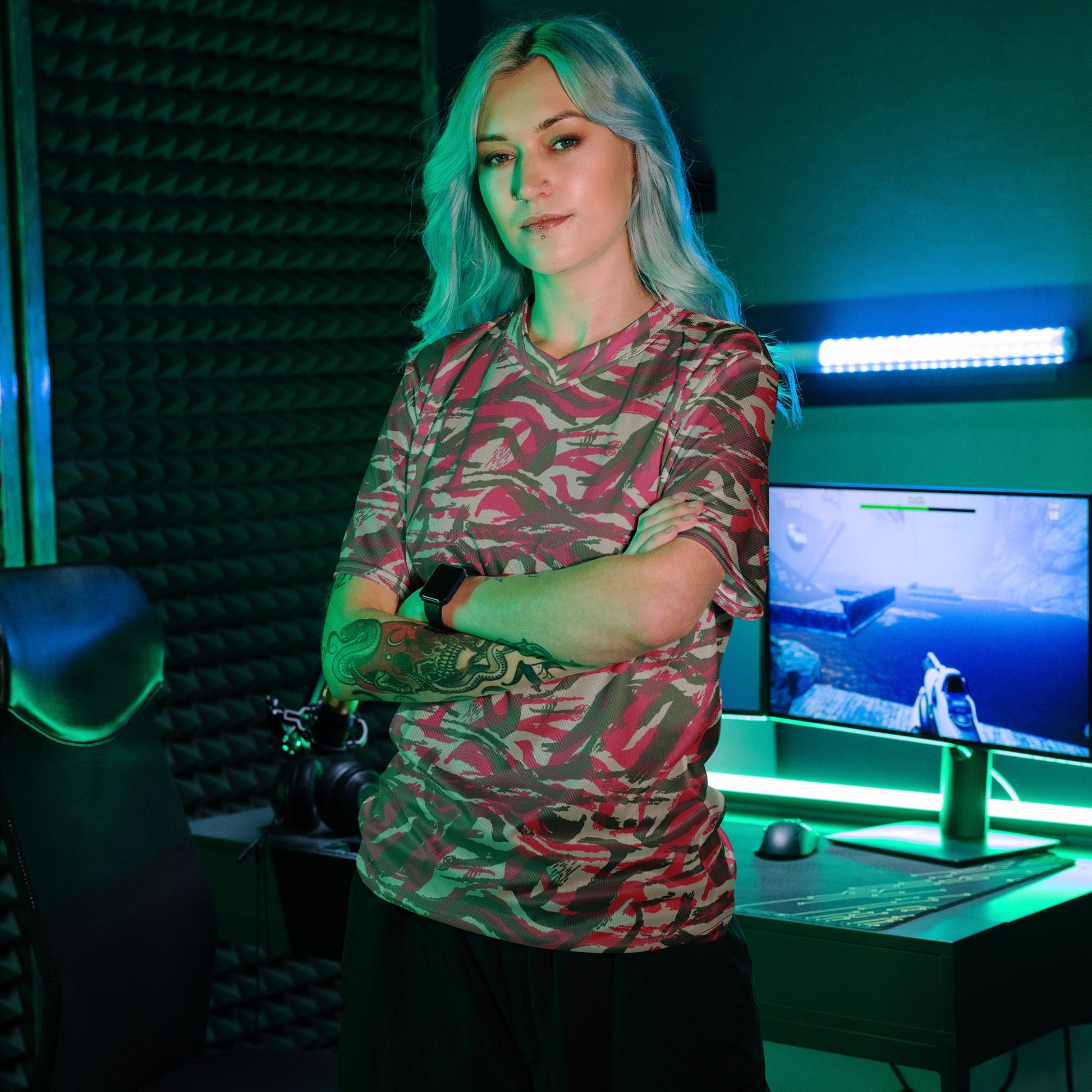 Syrian Lizard Red CAMO unisex sports jersey - Sports Jerseys