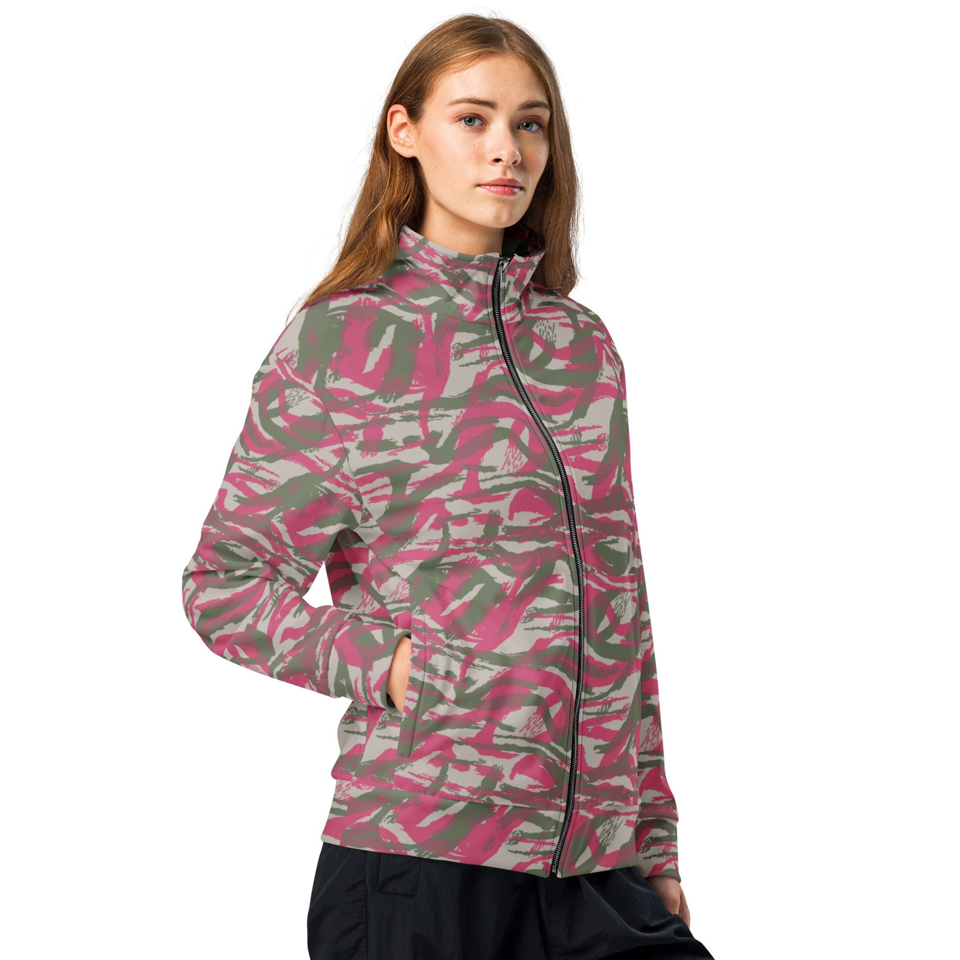 Syrian Lizard Red CAMO Unisex track jacket - Track Jackets