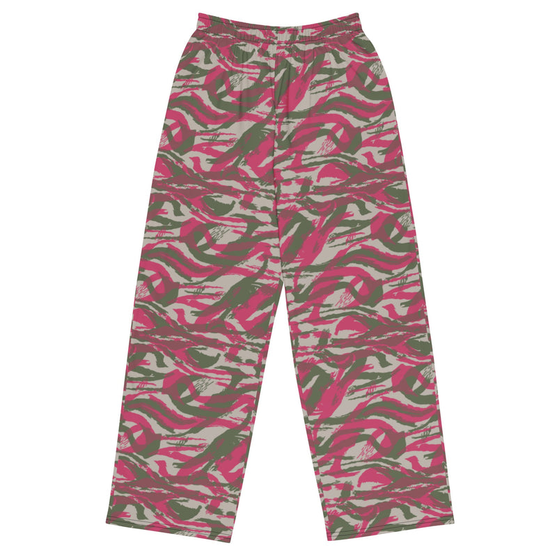 Lizard Red Syrian CAMO Unisex Wide-Leg Leisure Pants - 2XS - Pant