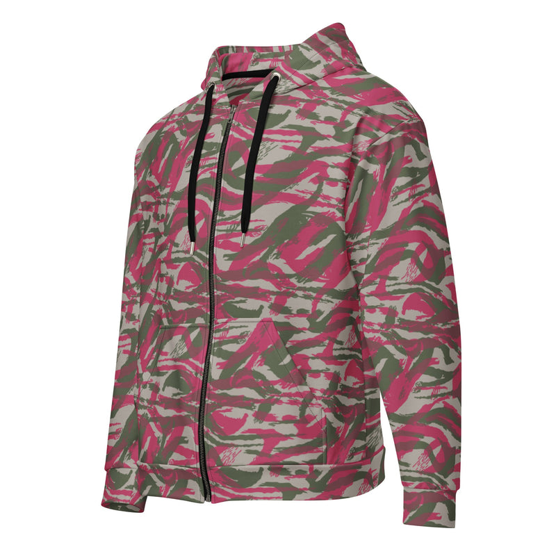Lizard Red Syrian CAMO Unisex Zip Hoodie