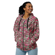 Lizard Red Syrian CAMO Unisex Zip Hoodie
