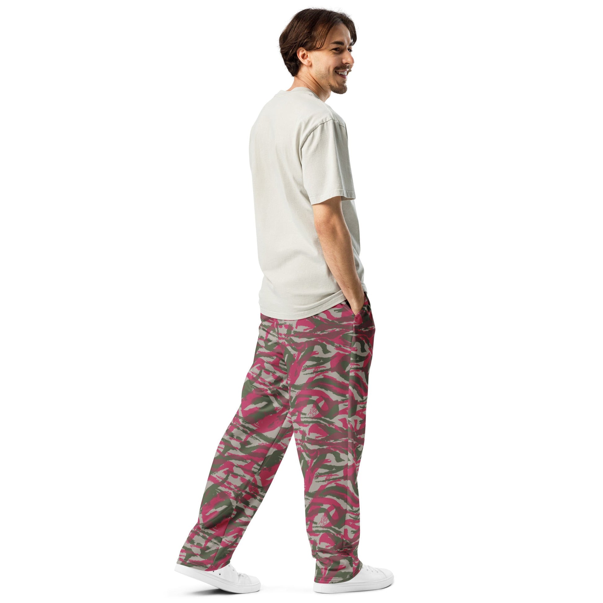 Syrian Lizard Red CAMO Wide-leg joggers - Joggers