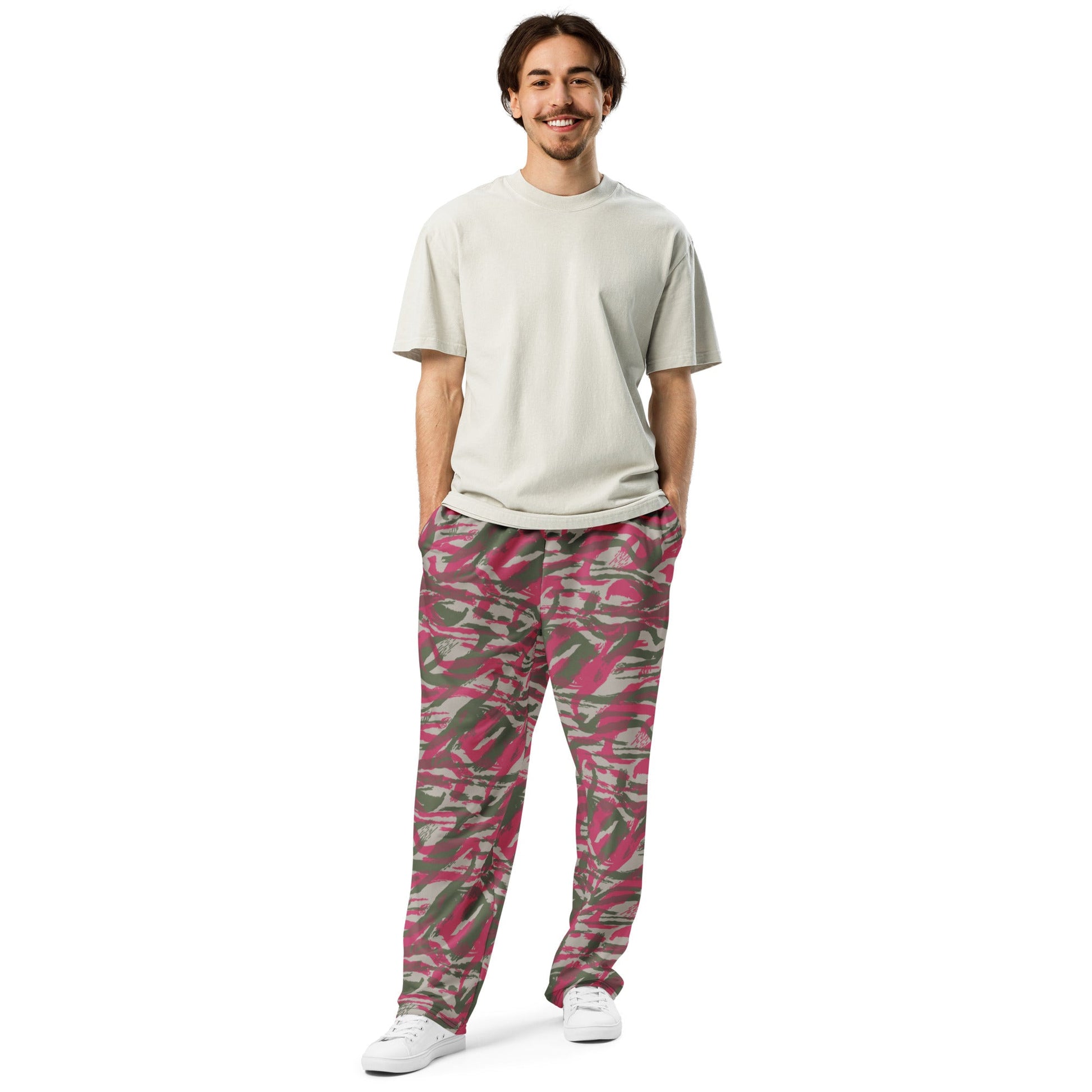 Syrian Lizard Red CAMO Wide-leg joggers - Joggers