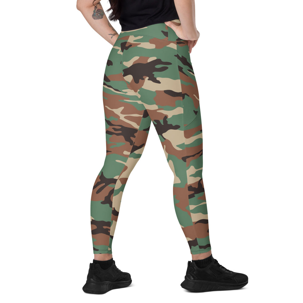 Syrian Woodland CAMO Leggings with pockets - 2XS - Womens With Pockets