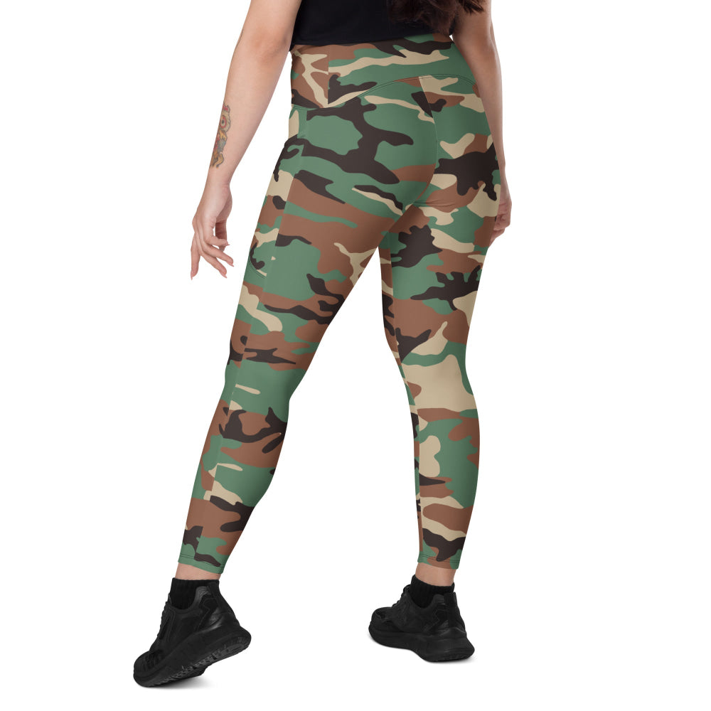 Syrian Woodland CAMO Leggings with pockets - Womens With Pockets