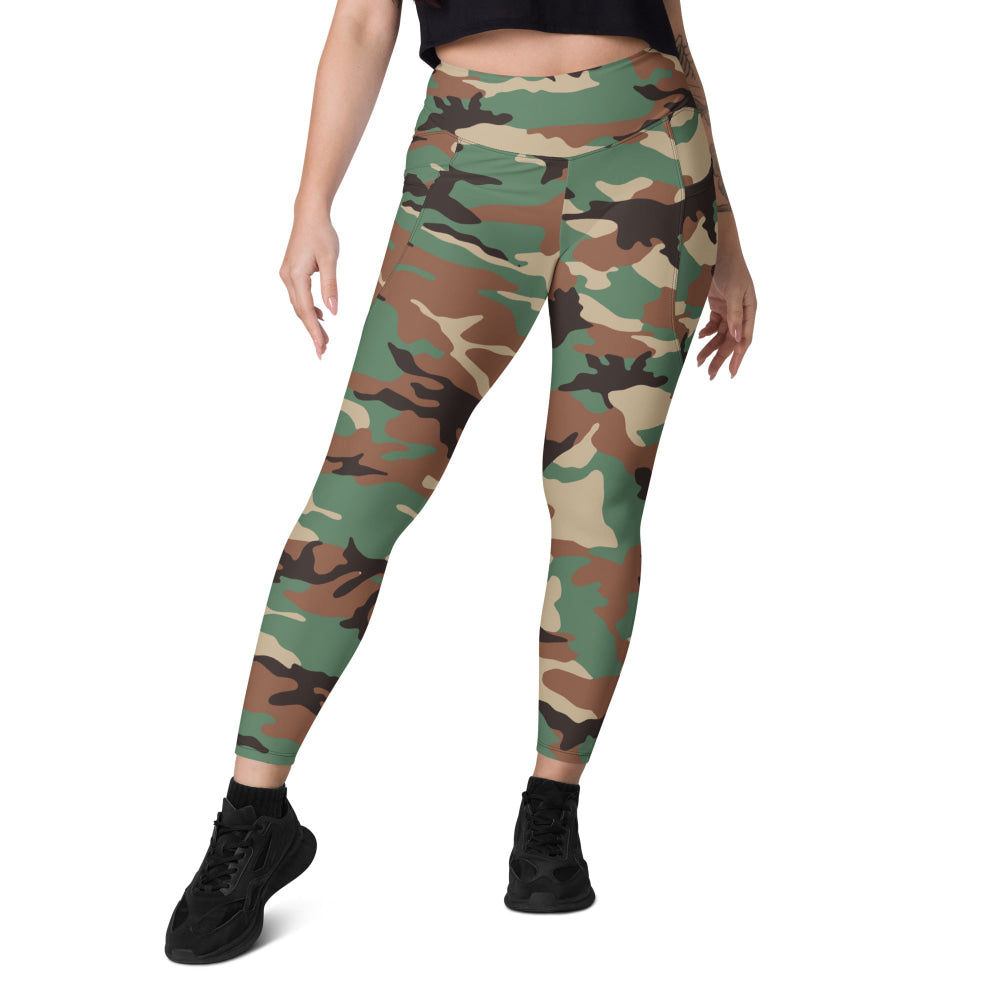 Syrian Woodland CAMO Leggings with pockets - Womens With Pockets