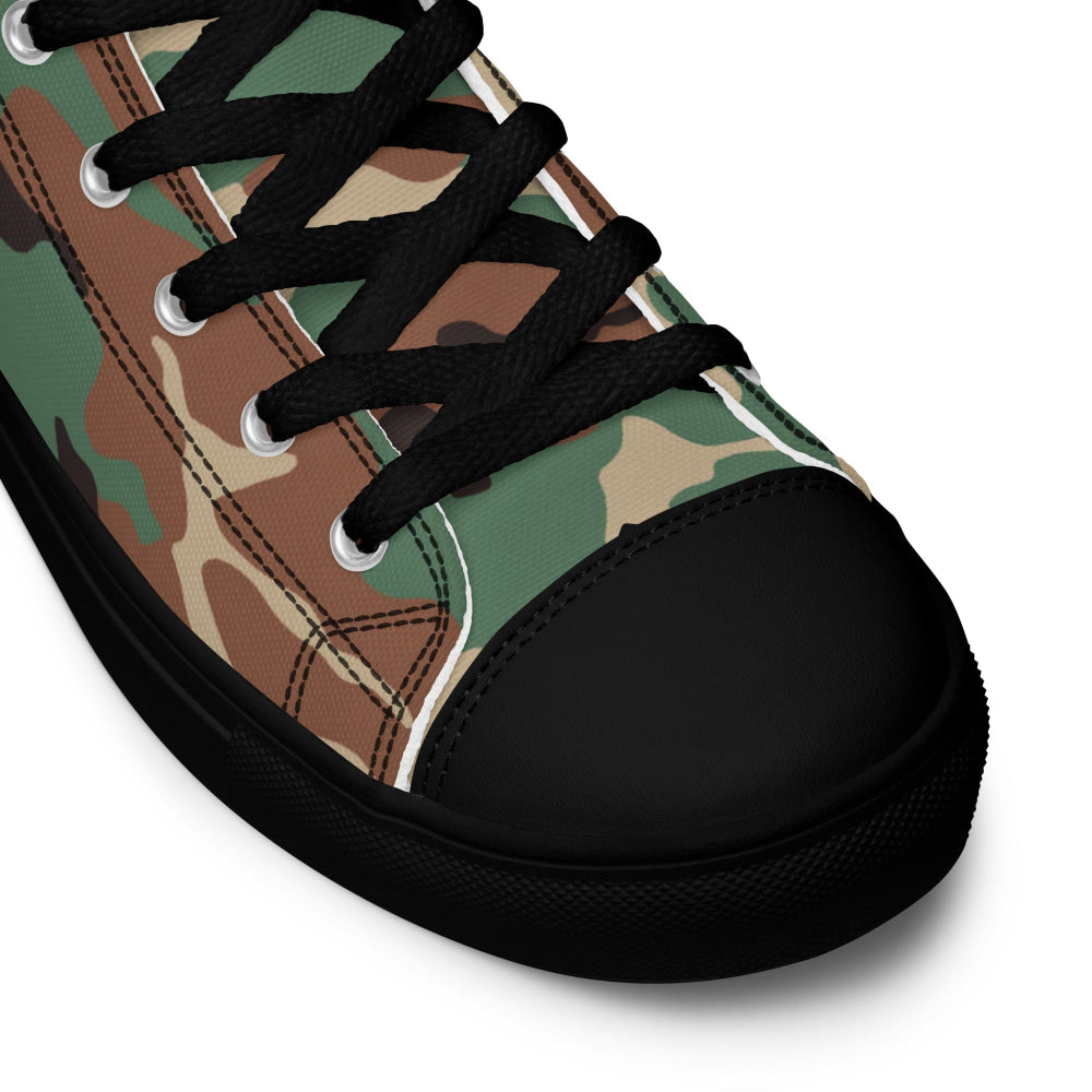 Syrian Woodland CAMO Men’s high top canvas shoes - Mens High Top Canvas Shoes