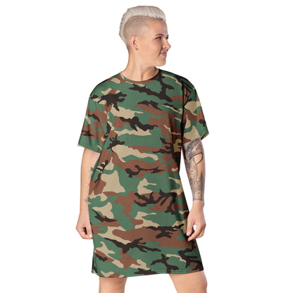 Syrian Woodland CAMO T-shirt dress - 2XS - Womens T-Shirt Dress