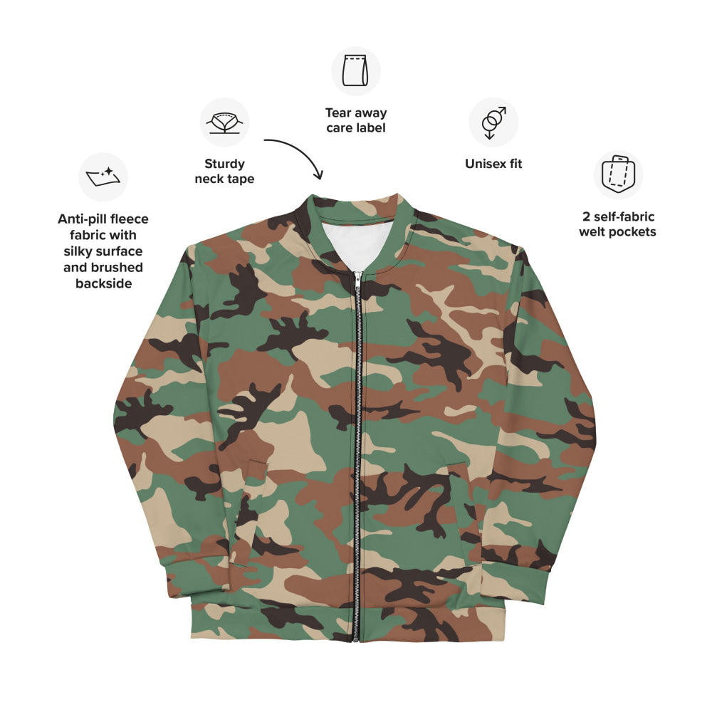 Syrian Woodland CAMO Unisex Bomber Jacket