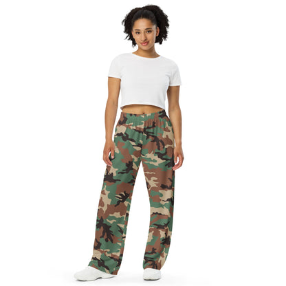 Syrian Woodland CAMO unisex wide-leg pants - Unisex Wide-Leg Pants