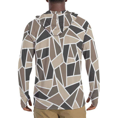 Taco Wood CAMO Mens Sunscreen Sports Hoodie With Thumb Holes