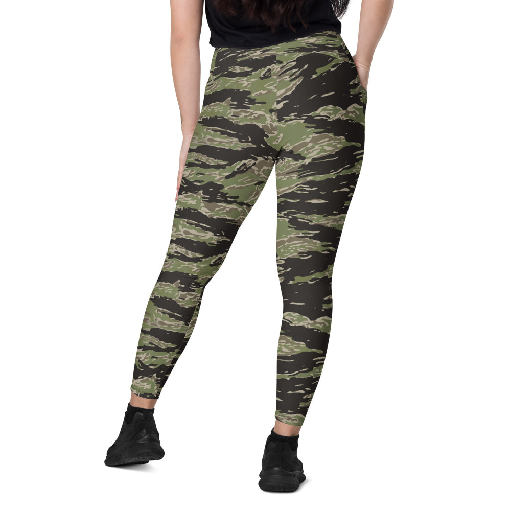 Taiwan Marine Corps Tiger Stripe CAMO Leggings with pockets - Womens With Pockets