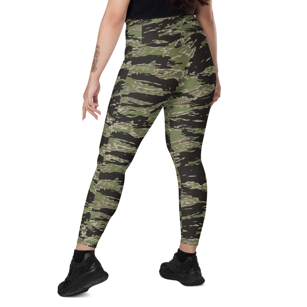 Taiwan Marine Corps Tiger Stripe CAMO Leggings with pockets - Womens With Pockets