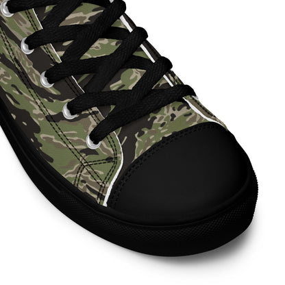 Taiwan Marine Corps Tiger Stripe CAMO Men’s high top canvas shoes - Mens High Top Canvas Shoes