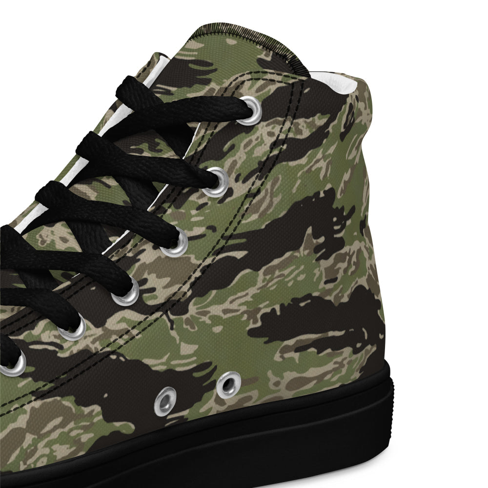 Taiwan Marine Corps Tiger Stripe CAMO Men’s high top canvas shoes - Mens High Top Canvas Shoes