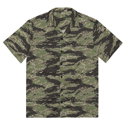 Taiwan Marine Corps Tiger Stripe CAMO Unisex button shirt - 2XS - Button Shirt