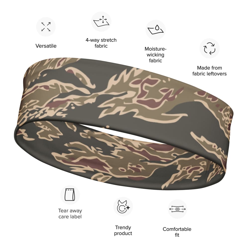 Taiwan Special Forces Red Tiger Stripe CAMO Headband - M
