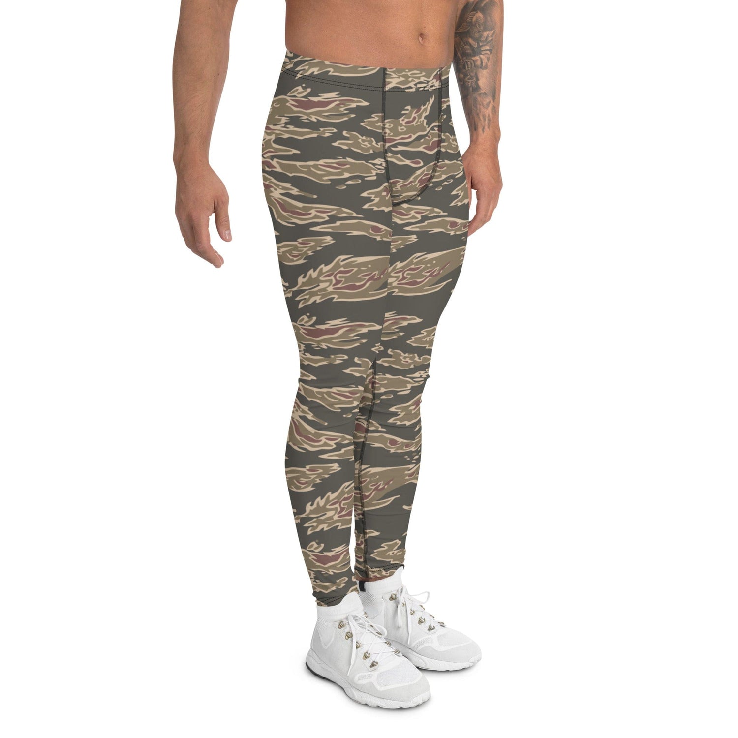 Taiwan Special Forces Red Tiger Stripe CAMO Men’s Leggings - Mens