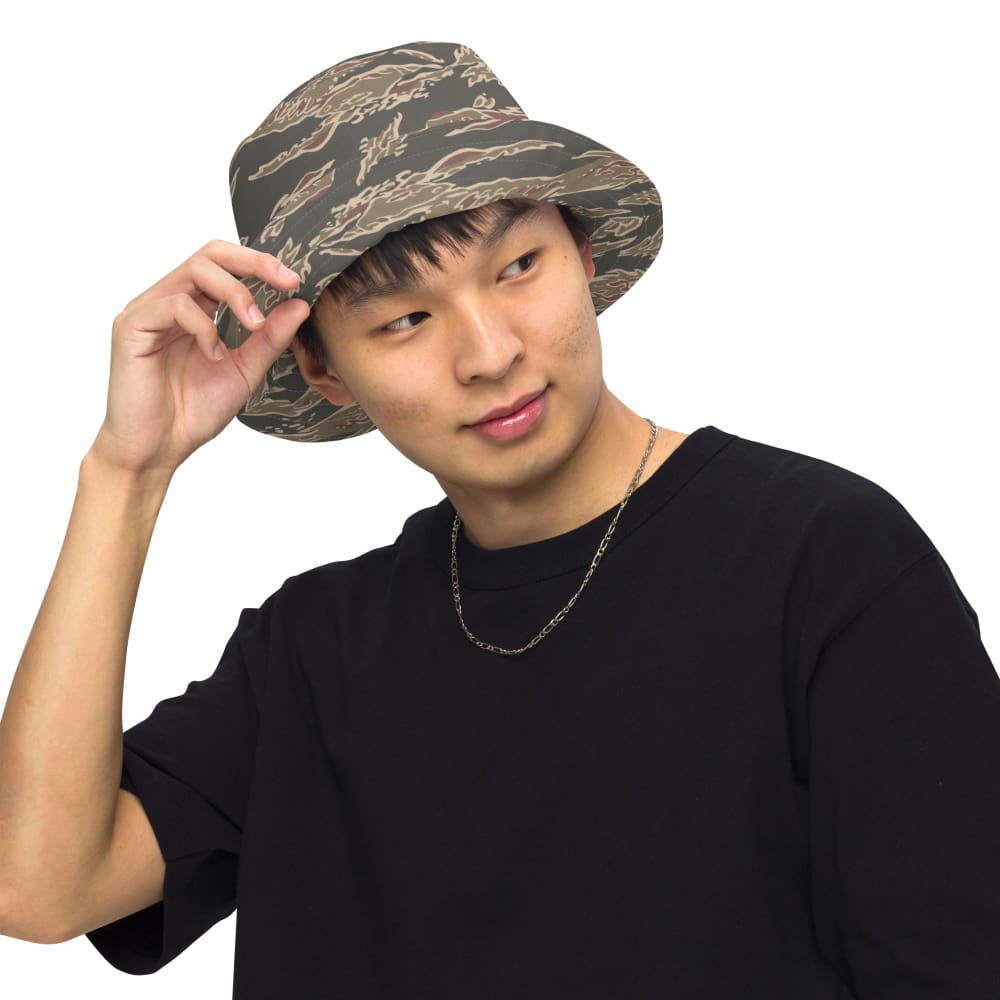 Taiwan Special Forces Red Tiger Stripe CAMO Reversible bucket hat