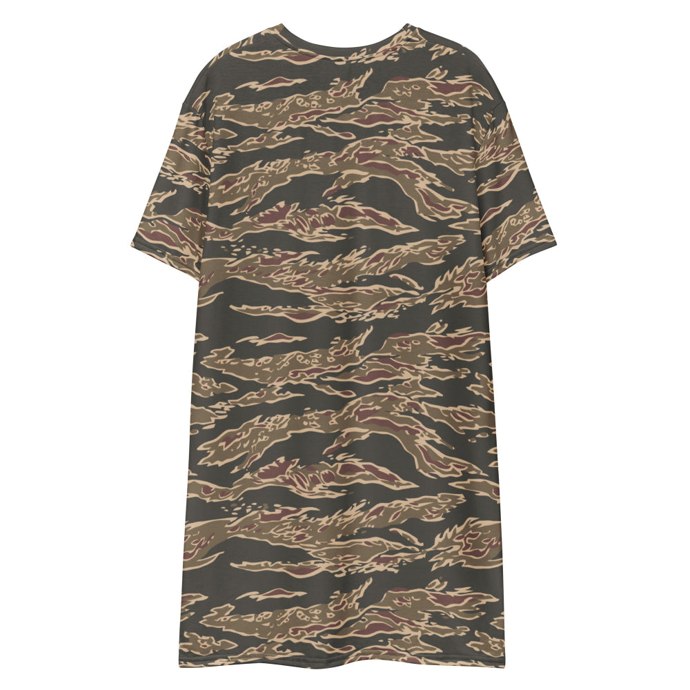 Taiwan Special Forces Red Tiger Stripe CAMO T-shirt dress - Womens T-Shirt Dress