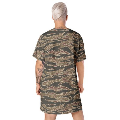 Taiwan Special Forces Red Tiger Stripe CAMO T-shirt dress - Womens T-Shirt Dress