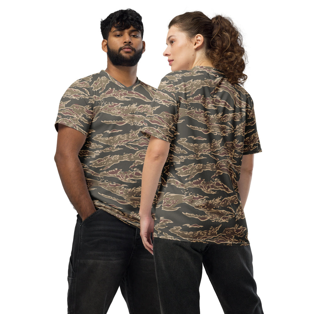 Taiwan Special Forces Red Tiger Stripe CAMO unisex sports jersey - 2XS - Unisex Sports Jersey