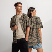 Tiger Stripe Ironwood Red CAMO Unisex Baseball Jersey - 2XS