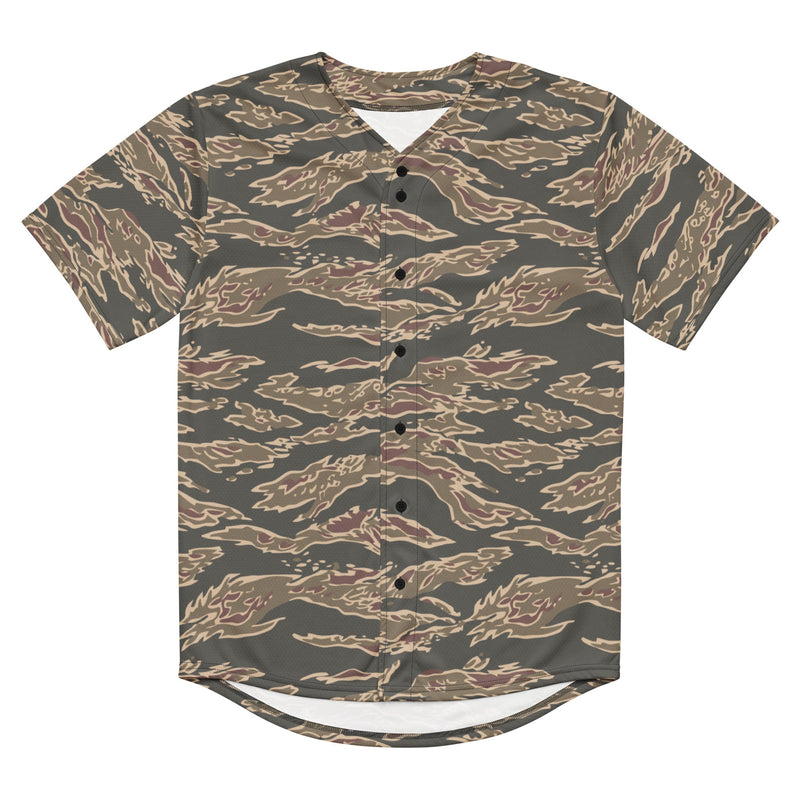 Tiger Stripe Ironwood Red CAMO Unisex Baseball Jersey