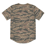 Tiger Stripe Ironwood Red CAMO Unisex Baseball Jersey