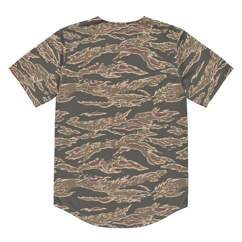 Tiger Stripe Ironwood Red CAMO Unisex Baseball Jersey