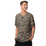 Tiger Stripe Ironwood Red CAMO Unisex Baseball Jersey