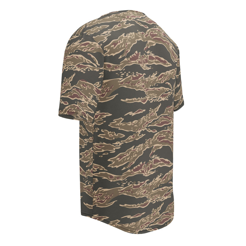 Tiger Stripe Ironwood Red CAMO Unisex Baseball Jersey