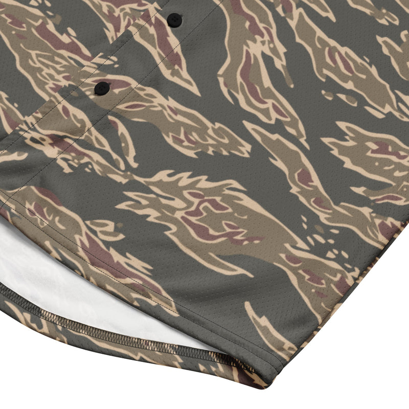 Tiger Stripe Ironwood Red CAMO Unisex Baseball Jersey