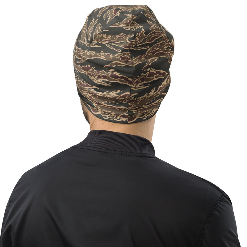 Tiger Stripe Ironwood Red CAMO Beanie - Head