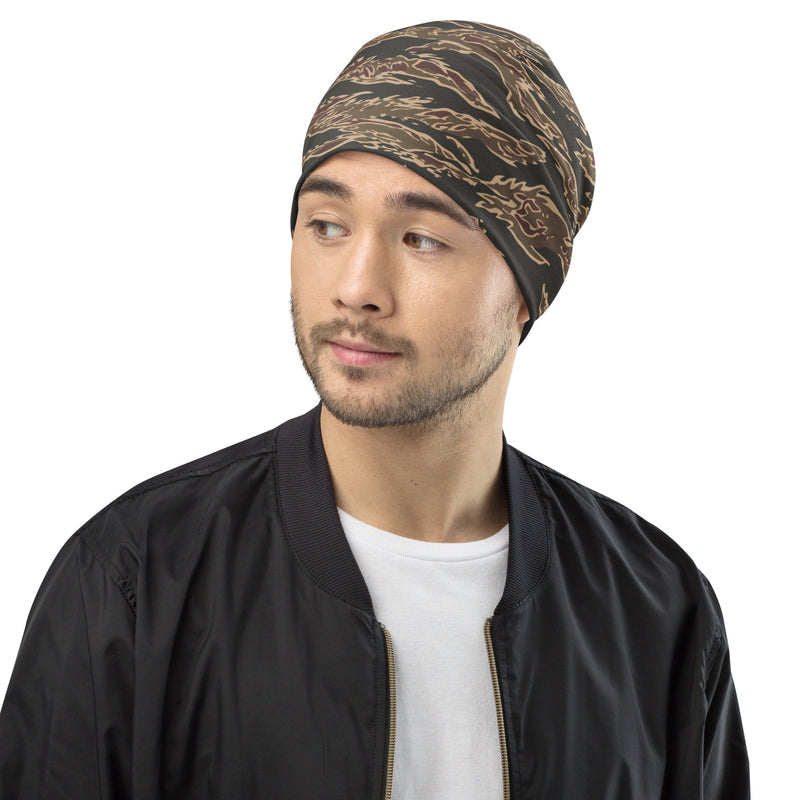 Tiger Stripe Ironwood Red CAMO Beanie - Head
