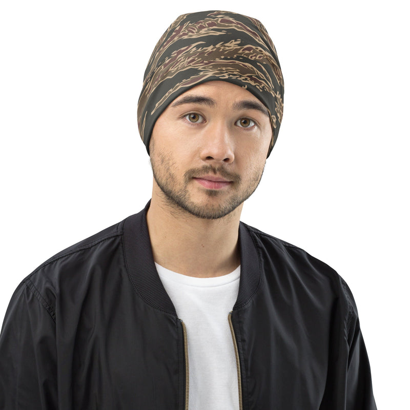 Tiger Stripe Ironwood Red CAMO Beanie - S - Head