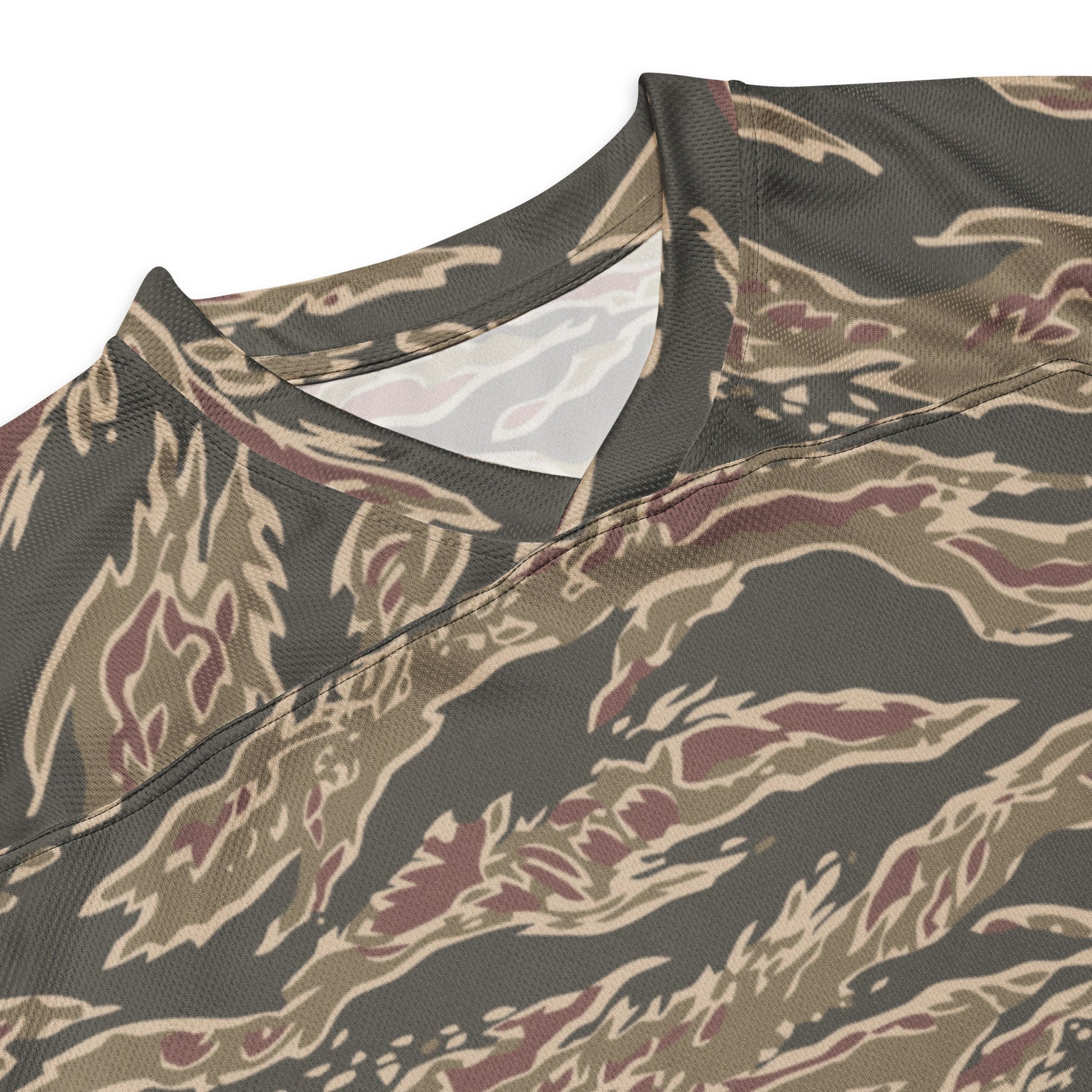 Taiwanese Special Forces Red Tiger Stripe CAMO hockey fan jersey - Hockey Jerseys