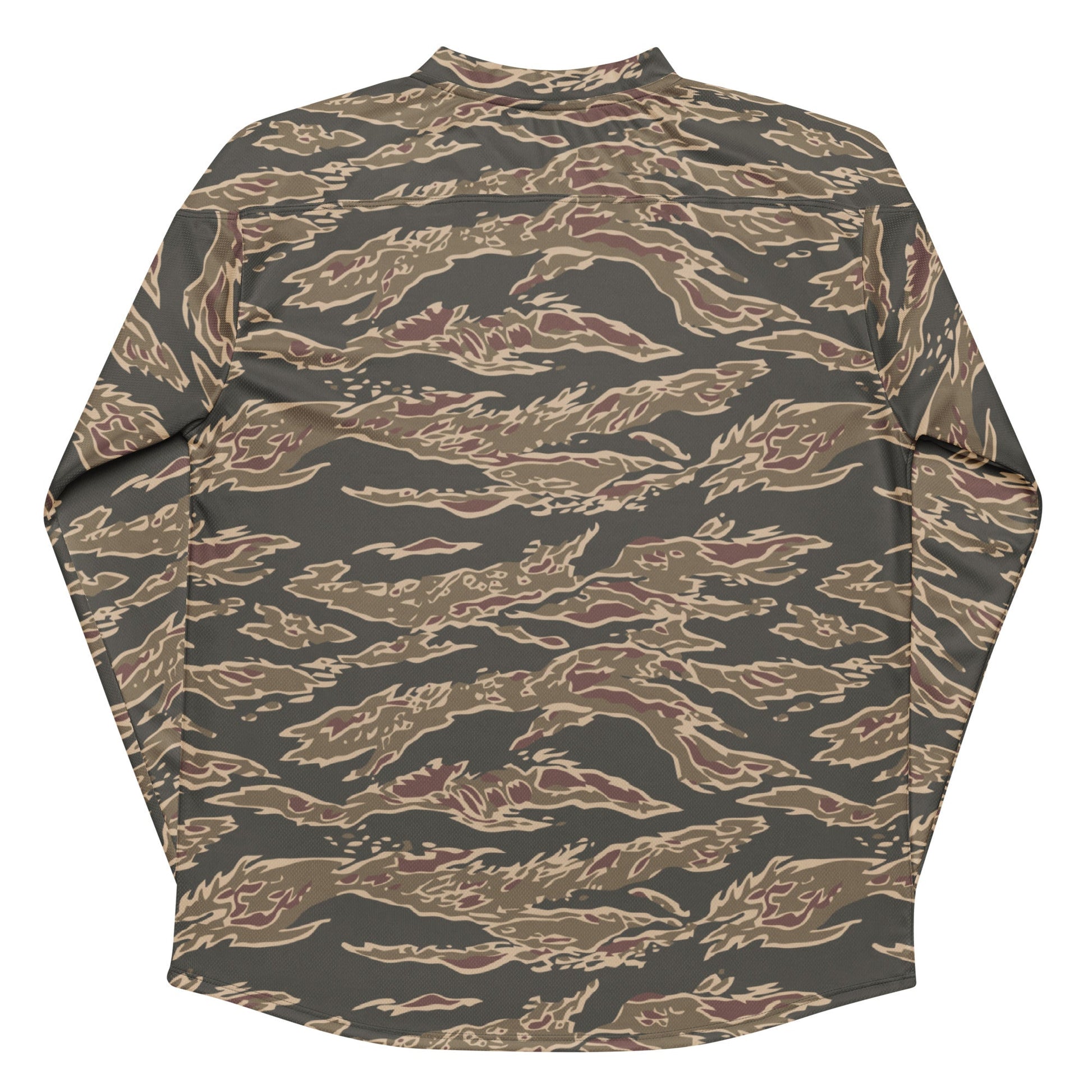 Taiwanese Special Forces Red Tiger Stripe CAMO hockey fan jersey - Hockey Jerseys