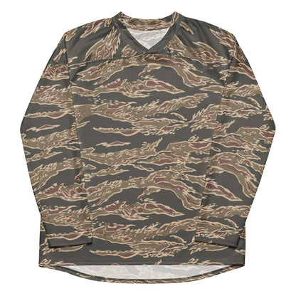 Taiwanese Special Forces Red Tiger Stripe CAMO hockey fan jersey - Hockey Jerseys