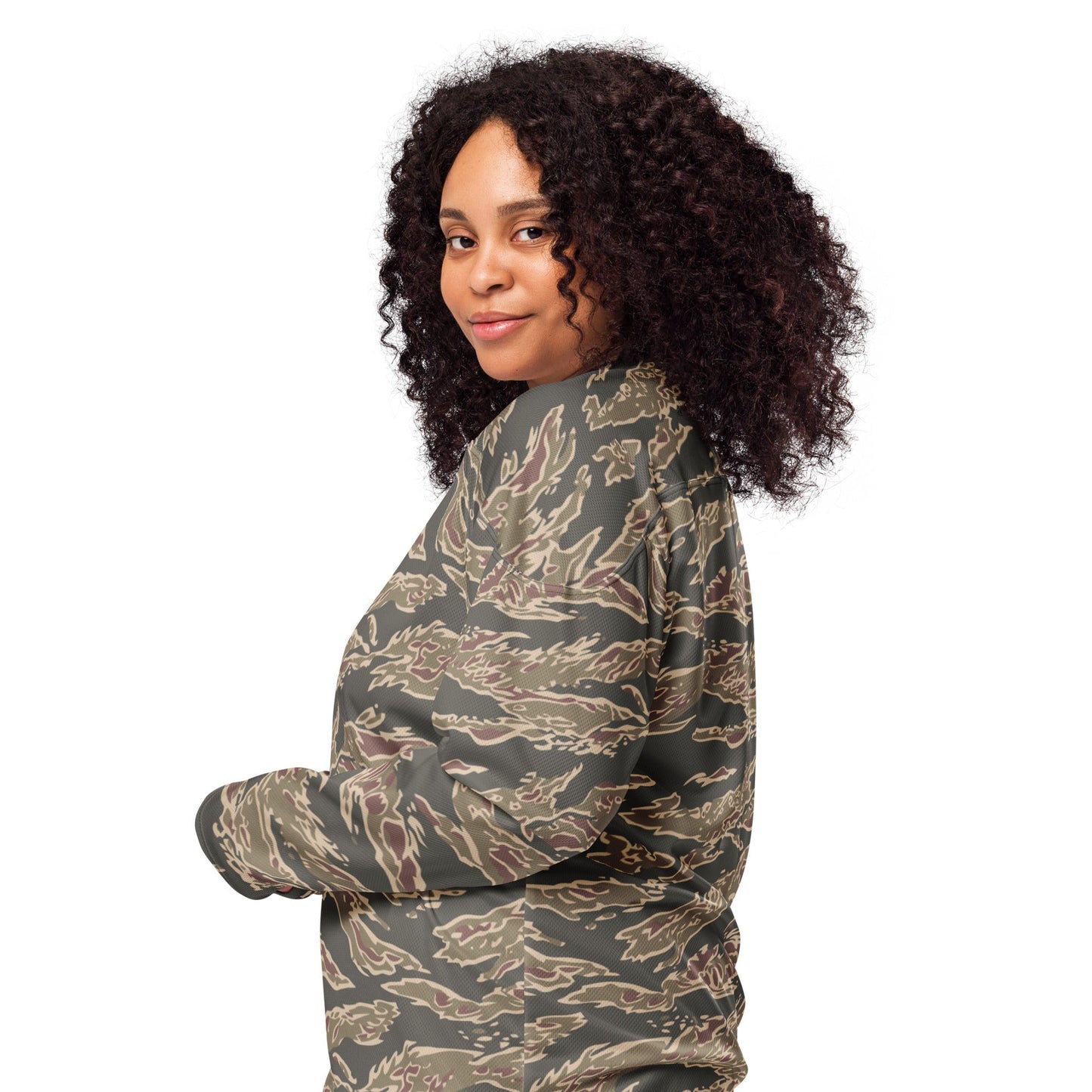 Taiwanese Special Forces Red Tiger Stripe CAMO hockey fan jersey - Hockey Jerseys