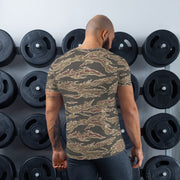 Tiger Stripe Ironwood Red CAMO Mens Athletic T-Shirt - Shirt