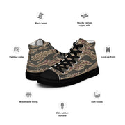 Tiger Stripe Ironwood Red CAMO Mens High-Top Canvas Shoes