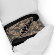 Tiger Stripe Ironwood Red CAMO Mens High-Top Canvas Shoes