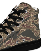 Tiger Stripe Ironwood Red CAMO Mens High-Top Canvas Shoes